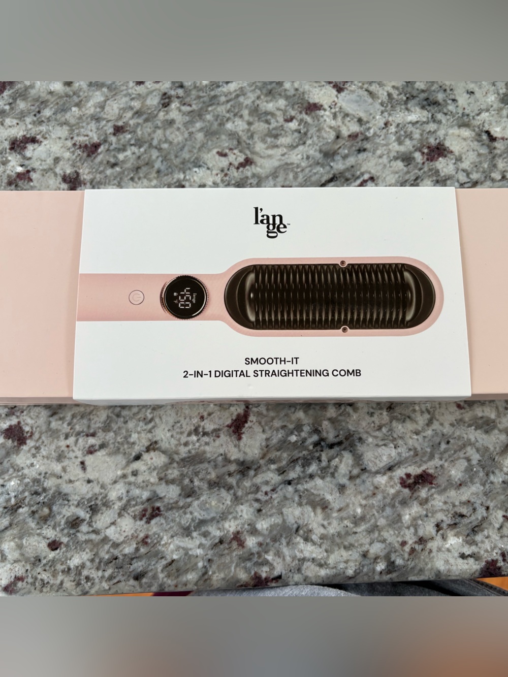 Lange Smooth-It 2-in-1 Digital Straightening Comb - Pink